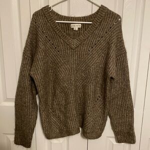 Super Soft Tan Knit Long Sleeve Sweater